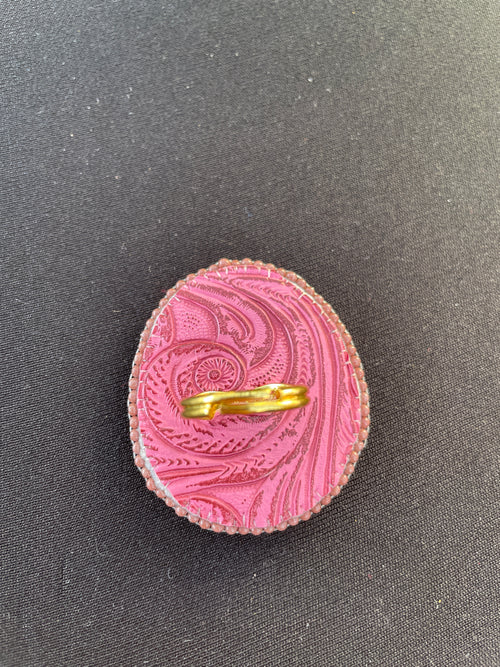 Antler ring- red