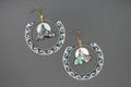 Whale moon wave earrings