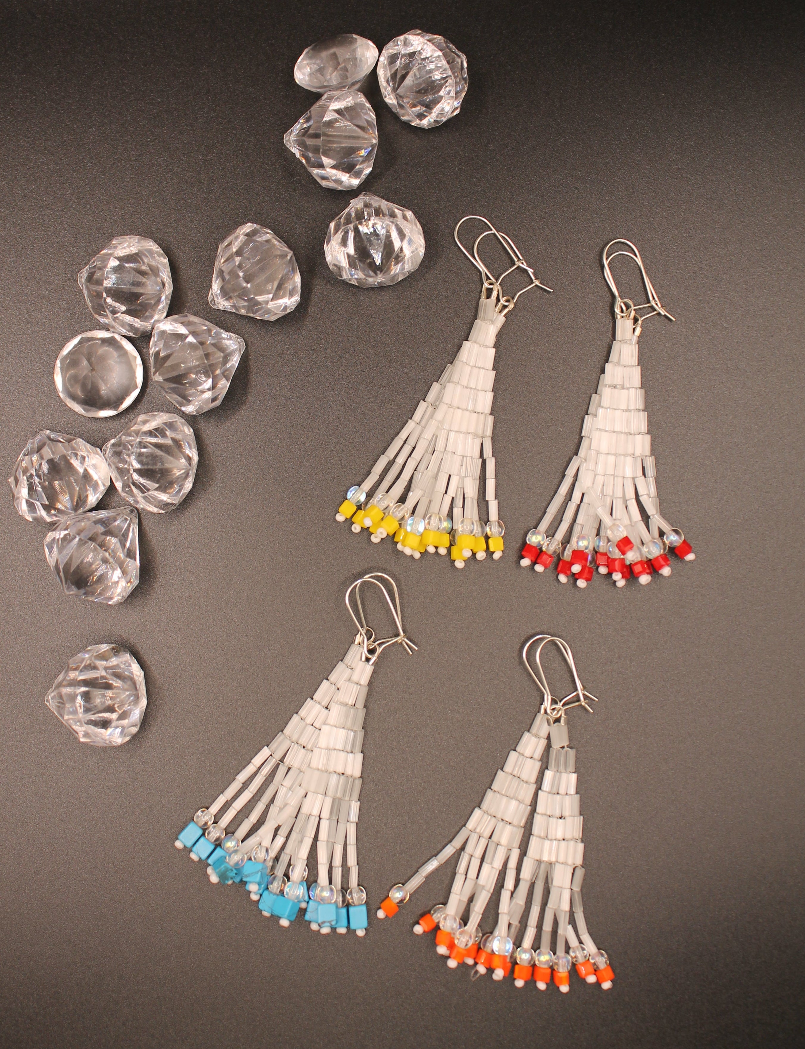 Frosted Fringe Earrings with Sterling Silver Shepherd Hooks